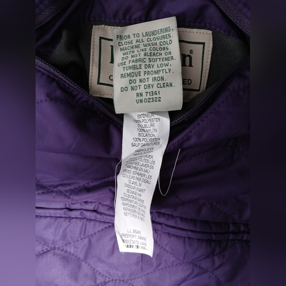 Ladies LL BEAN  Quilted Reversible Vest. Size Xs Petite. - Picture 6 of 6